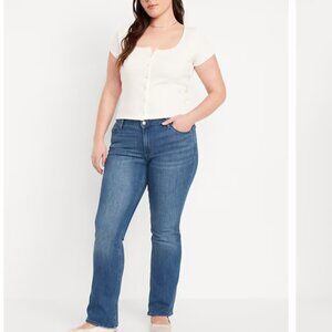NWT Old Navy Mid-Rise Wow Boot Cut Women's Jeans 14 SHORT